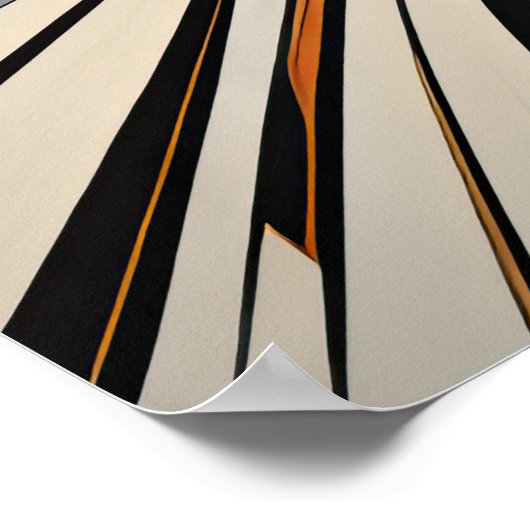 Moderner abstrakter Designfuturismus IV Poster (Ecke)