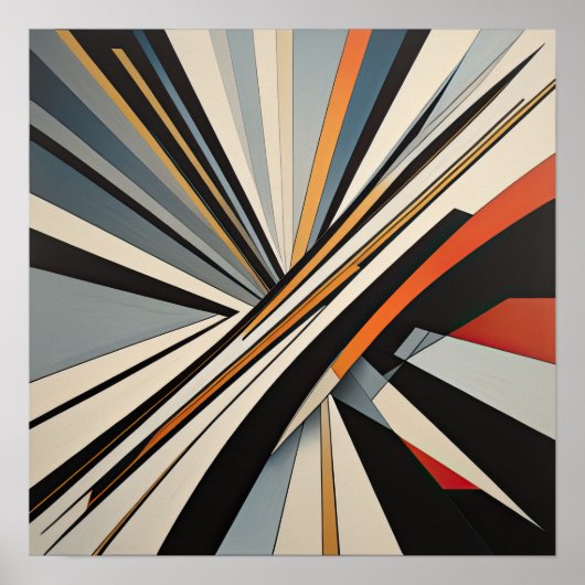 Moderner abstrakter Designfuturismus IV Poster (Vorne)