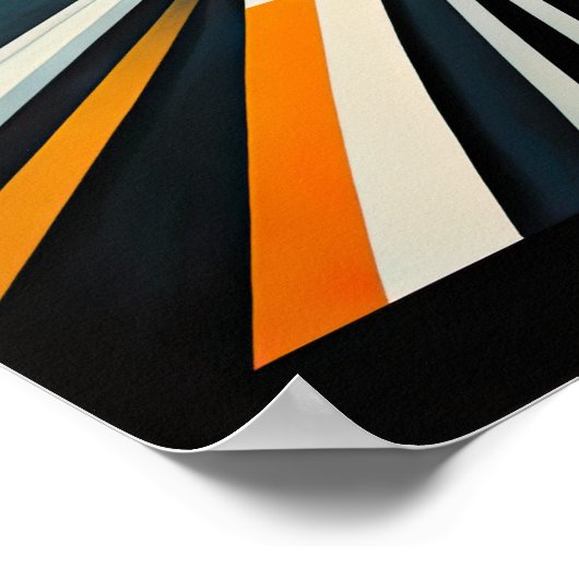 Moderner abstrakter Designfuturismus VI Poster (Ecke)