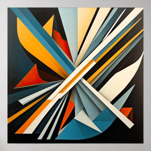 Moderner abstrakter Designfuturismus VI Poster (Vorne)