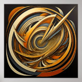 Moderner abstrakter Designfuturismus X Poster (Vorne)