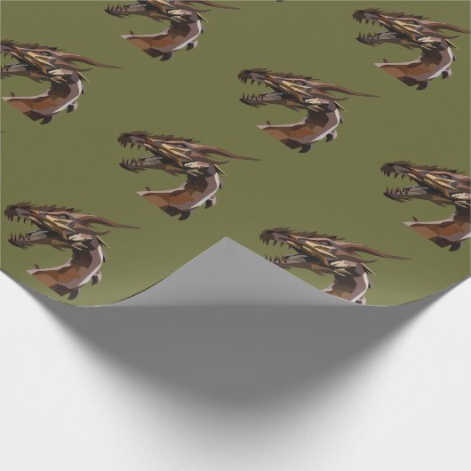 Moderner Abstrakter Drache Geschenkpapier (Ecke)