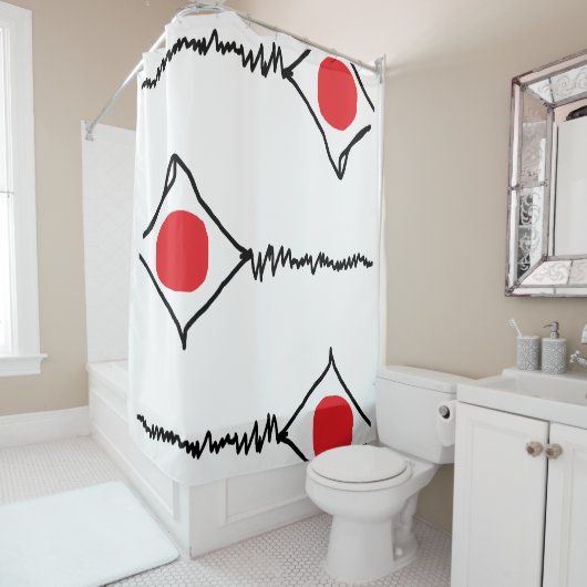 Moderner Abstrakter Duschvorhang (Beispiel)