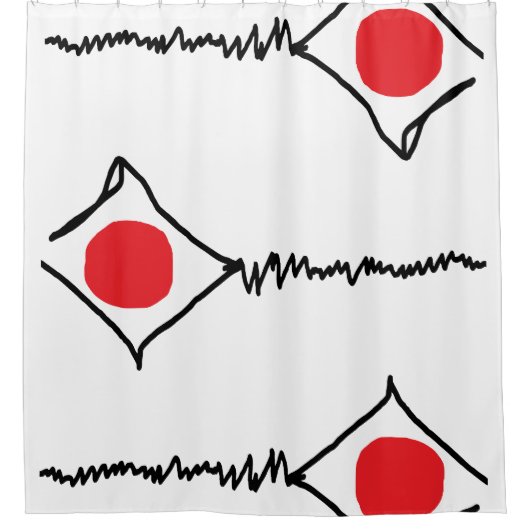 Moderner Abstrakter Duschvorhang (Vorderseite)