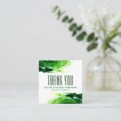 Moderner Abstrakter Emerald Green Brush Stroke Tre Rabattkarte (Stehend Vorderseite)