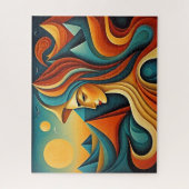 Moderner abstrakter Entwurf Kubismus Surrealismus Puzzle (Vertikal)