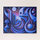 Moderner abstrakter Entwurf Kubismus Surrealismus Puzzle (Horizontal)