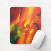 Moderner Abstrakter Expressionismus rotes Gelb Mousepad (Mit Mouse)