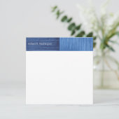 Moderner Abstrakter Farbblock Blau Weiß Einladung (Stehend Vorderseite)