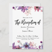 Moderner Abstrakter floraler Empfang Einladung (Vorderseite)