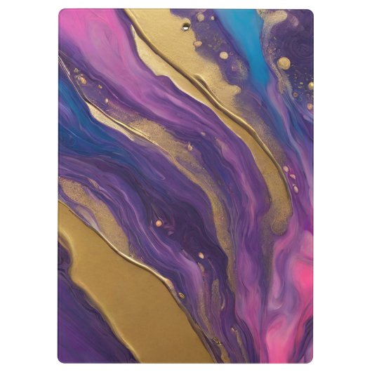 Moderner Abstrakter Flow Art- Klemmbrett (Rückseite)