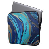Moderner Abstrakter Flow Art- Laptopschutzhülle (Vorderseite Links)