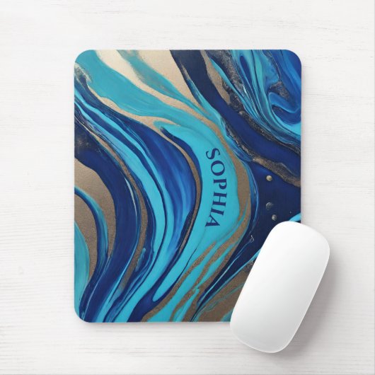 Moderner Abstrakter Flow Art- Mousepad (Mit Mouse)