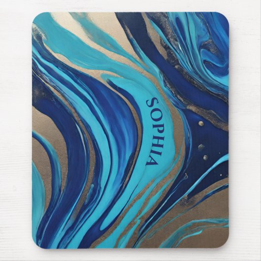 Moderner Abstrakter Flow Art- Mousepad (Vorne)