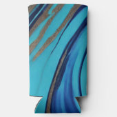 Moderner Abstrakter Flow Art- Selters Dosenkühler (Rückseite)