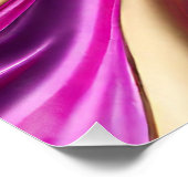Moderner Abstrakter Fluss Art - Lila Rosa und Gold Poster (Ecke)