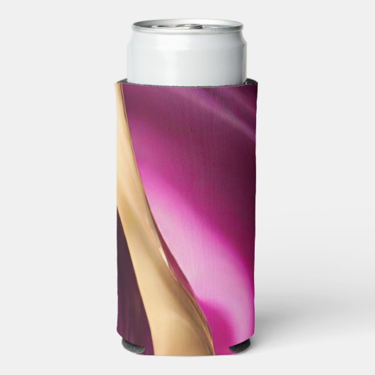 Moderner Abstrakter Fluss Kunst - Fuchsia Lila und Selters Dosenkühler (Seltzer Rückseite)