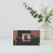 Moderner abstrakter Foto-Fotograf Visitenkarte (Stehend Vorderseite)
