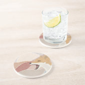 Moderner Abstrakter Fox & The Hills Stone Getränkeuntersetzer (Seite)