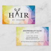 Moderner Abstrakter Friseur Visitenkarte (Vorne/Hinten)
