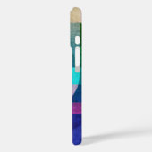 Moderner abstrakter geometrischer Blaugrün-rosa Kr Case-Mate iPhone Hülle (Rückseite / Links)