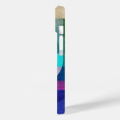 Moderner abstrakter geometrischer Blaugrün-rosa Kr Case-Mate iPhone Hülle (Rückseite / Links)