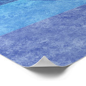 Moderner abstrakter geometrischer Blaugrün-rosa Kr Poster (Ecke)