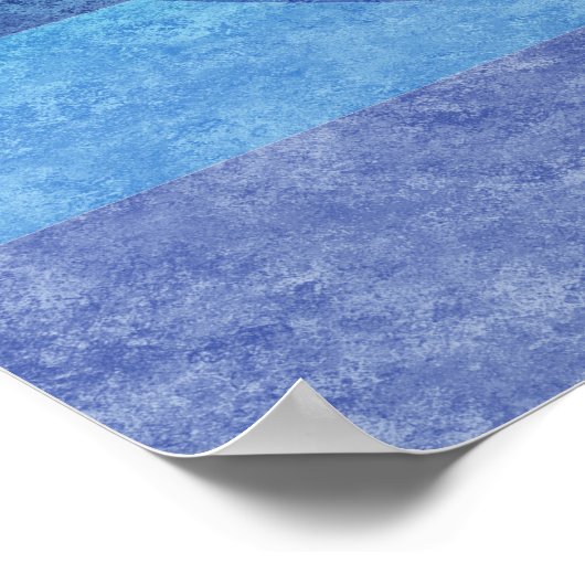 Moderner abstrakter geometrischer Blaugrün-rosa Kr Poster (Ecke)