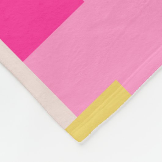 Moderner Abstrakter geometrischer Farbblock Mitte Fleecedecke (Ecke)