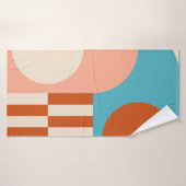 Moderner abstrakter geometrischer Hintergrund mit Badehandtuch (Badehandtuch)