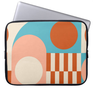 Moderner abstrakter geometrischer Hintergrund mit Laptopschutzhülle