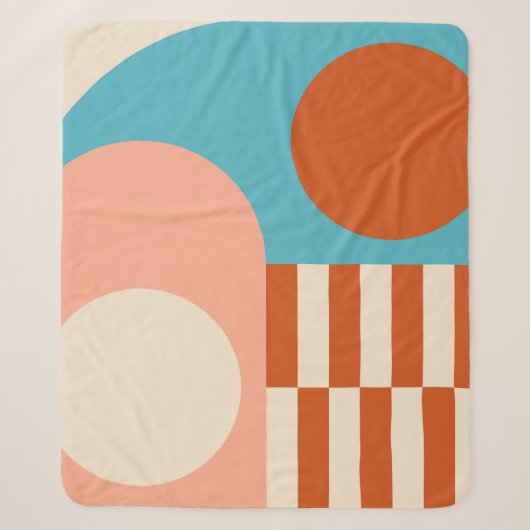 Moderner abstrakter geometrischer Hintergrund mit  Sherpadecke (Vorderseite)
