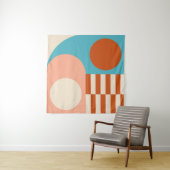 Moderner abstrakter geometrischer Hintergrund mit Wandteppich (Beispiel)