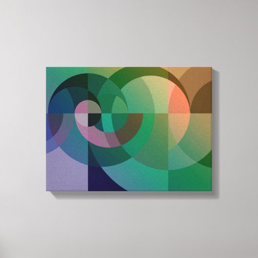 Moderner Abstrakter geometrischer Meeresuntergang Leinwanddruck (Vorderseite)