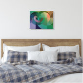 Moderner Abstrakter geometrischer Meeresuntergang Leinwanddruck (Insitu (Schlafzimmer))