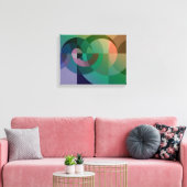 Moderner Abstrakter geometrischer Meeresuntergang Leinwanddruck (Insitu (Wohnzimmer))