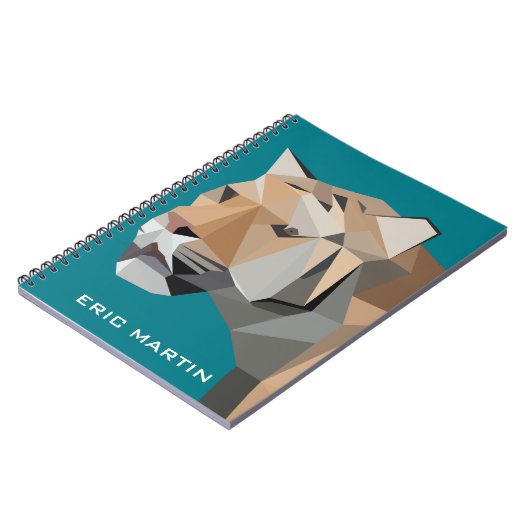 Moderner abstrakter geometrischer notizblock (Linke Seite)