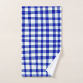 Moderner Abstrakter Gingham Kariert in kalt blauer Badhandtuch Set (Handtuch)