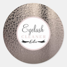 Moderner Abstrakter Glam Pink Rose Gold Lash Clean Runder Aufkleber