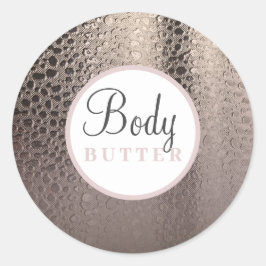 Moderner Abstrakter Glam Rosa Rose Gold Body Butte Runder Aufkleber