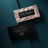 Moderner Abstrakter Glitzer-Musterhaar-Künstler Visitenkarte