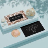 Moderner Abstrakter Glitzer-Musterhaar-Künstler Visitenkarte