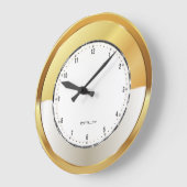 Moderner abstrakter Goldhintergrund Große Wanduhr (Winkel)