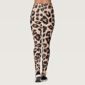 Moderner abstrakter Goldleopardruck Leggings (Rückseite)
