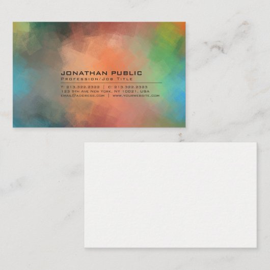 Moderner Abstrakter Hintergrund Beruflich Schlicht Visitenkarte