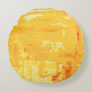 Moderner abstrakter Hintergrund für helle Pinselst Rundes Kissen