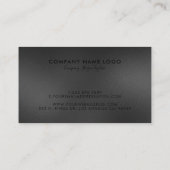 Moderner Abstrakter Hintergrund in Schwarz Visitenkarte (Rückseite)