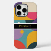 Moderner Abstrakter Individuelle Name Geometrisch Case-Mate iPhone Hülle (Rückseite)