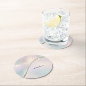Moderner Abstrakter Iridescent Paper Untersetzer (Vor Ort)