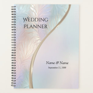 Moderner Abstrakter Irisierender Hochzeitsplaner Planer